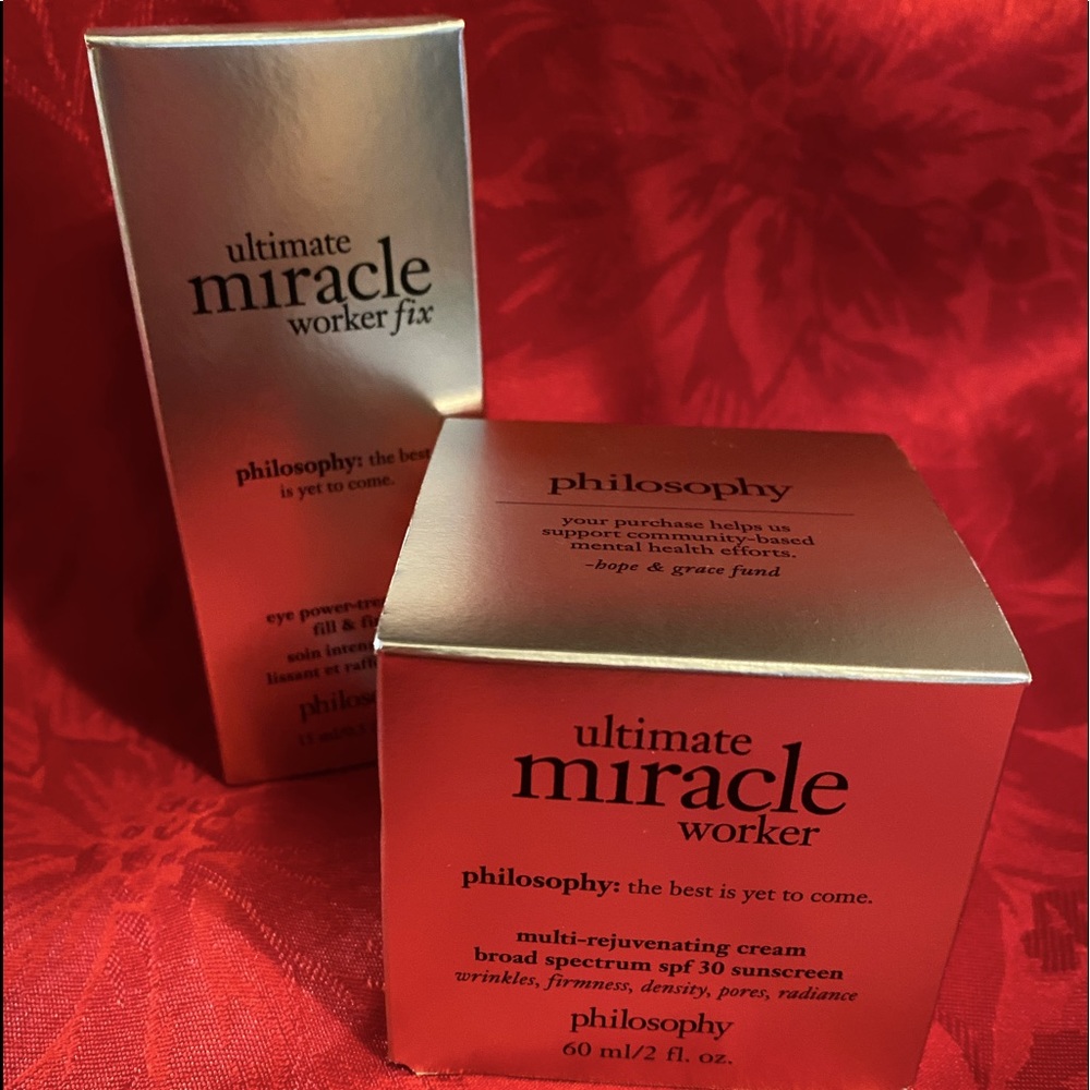 Ultimate Miracle Worker fix eye power treatment & UMW rejuvenating cream spf30